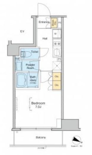 プラウドフラット渋谷笹塚 205 間取り図