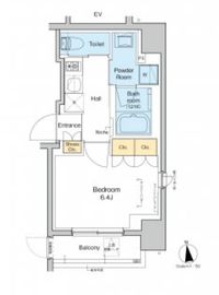 プラウドフラット浅草ディアージュ 101 間取り図