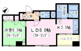 ブロッサムツクダ 601 間取り図