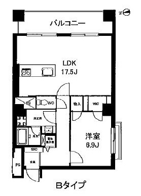 トレステージ恵比寿 501 間取り図
