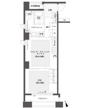 ブレシア銀座イースト 506 間取り図