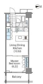 コンフォリア新宿イーストサイドタワー 1523 間取り図