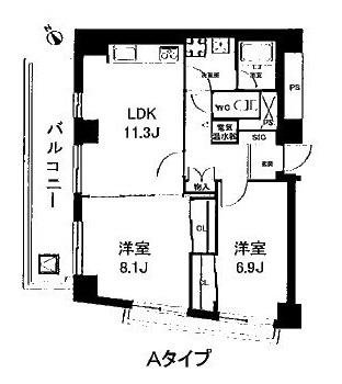 トレステージ恵比寿 504 間取り図