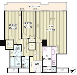 西早稲田パークタワー 7階 間取り図