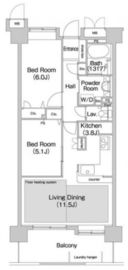 コンフォリア板橋仲宿 1104 間取り図
