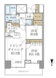 ベイズタワー＆ガーデン 19階 間取り図