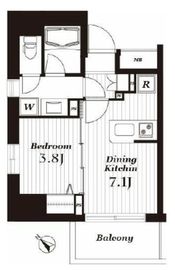 レジデンシャルスター武蔵小山 8階 間取り図