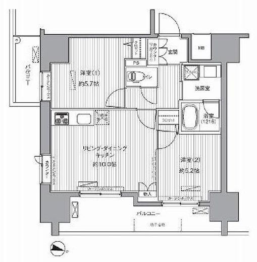 センテニアル王子神谷 6階 間取り図