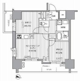 センテニアル王子神谷 6階 間取り図