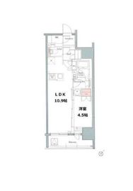 サンウッド東日本橋フラッツ 8階 間取り図