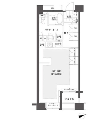西早稲田シティタワー 902 間取り図