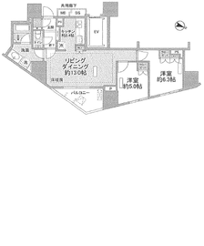 プラウド市谷柳町 9階 間取り図