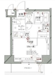 パレステュディオ六本木EAST2 8階 間取り図