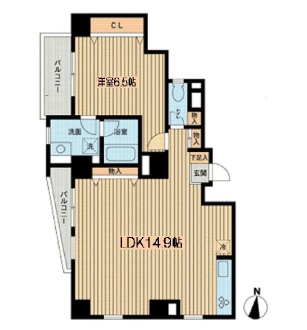 アムス四谷三丁目 705 間取り図