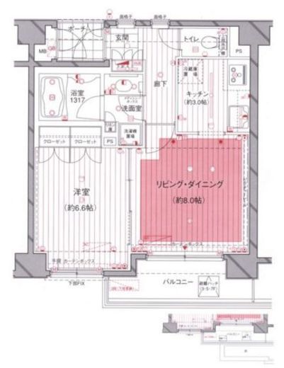 グラーサ神楽坂 7階 間取り図