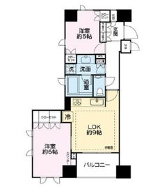 リシェ五反田スカイビュー 5階 間取り図