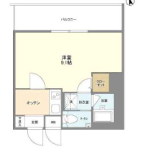 ミリアレジデンス赤坂 802 間取り図