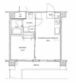 ソサエティ荏原中延 703 間取り図