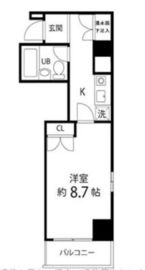 ハイリーフ芝大門 308 間取り図