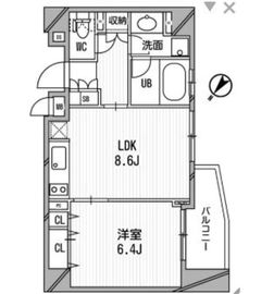 クリオ渋谷ラ・モード 703 間取り図