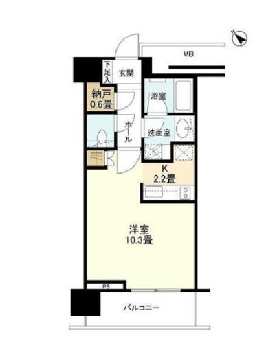 プリズムタワー 13階 間取り図