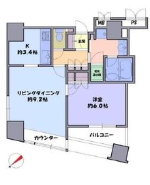 新宿アインスタワー 9階 間取り図