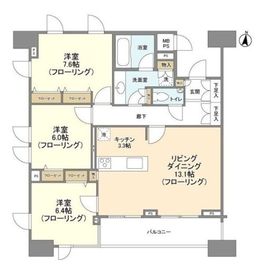 HF白金高輪レジデンス 1204 間取り図