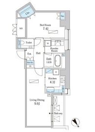 モメント汐留 2112 間取り図