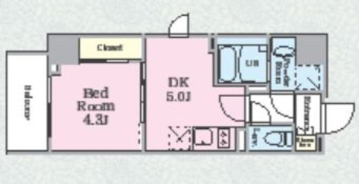 グランパセオ日本橋箱崎町 401 間取り図