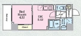 グランパセオ日本橋箱崎町 402 間取り図