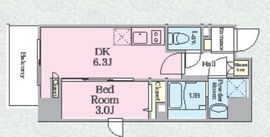 グランパセオ日本橋箱崎町 303 間取り図