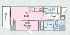 グランパセオ日本橋箱崎町 403 間取り図