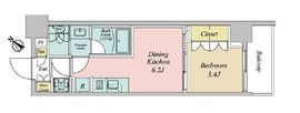 クレストコート押上North 202 間取り図