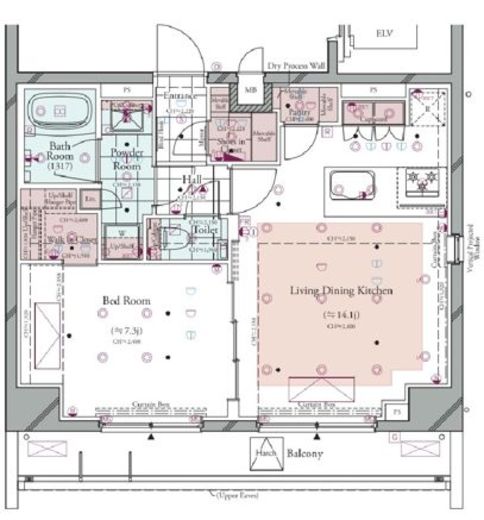 コンシェリア白金台 TOKYO PLATINUM 11階 間取り図