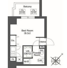 インプルーブ高輪台 403 間取り図