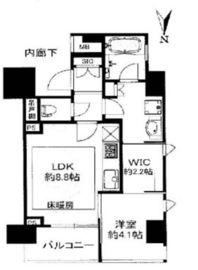 ローレルアイ東中野 5階 間取り図