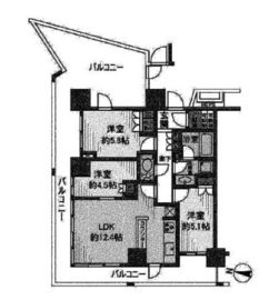 パークタワー東雲 40階 間取り図