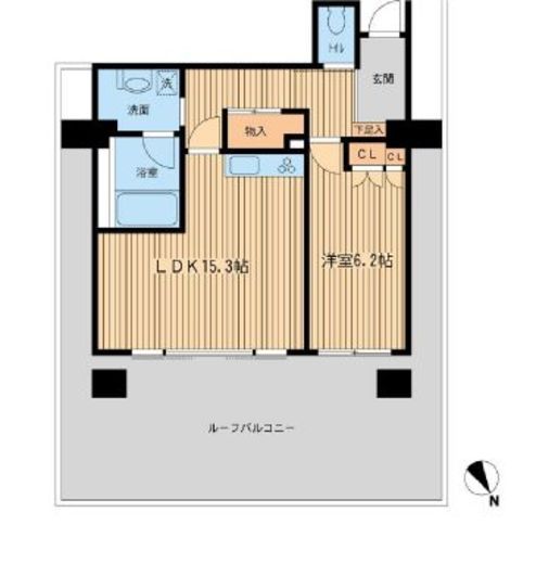 六本木ライズハウス 801 間取り図