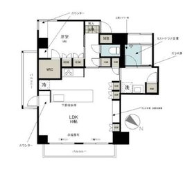 クレッセント中目黒 8階 間取り図