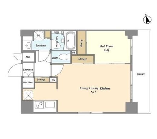 ORSUS UMEJIMA (オルサス梅島) 216 間取り図
