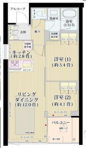 ガーデニエール砧ウエスト 817 間取り図