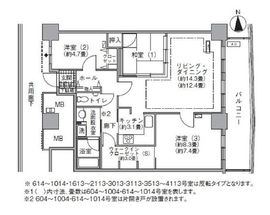 アクティ汐留 1913 間取り図