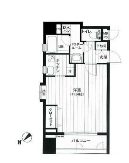 ラヴェンナ人形町 4階 間取り図