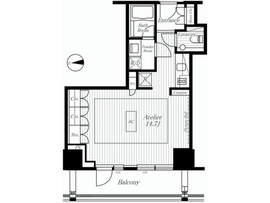 アクシア麻布 5階 間取り図