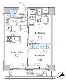 プリマリード南青山 202 間取り図