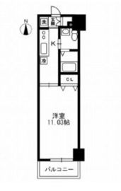 レジディア上野御徒町 1007 間取り図