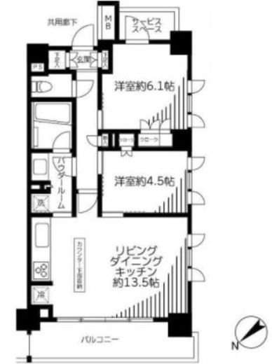 パークリュクス渋谷西原 7階 間取り図
