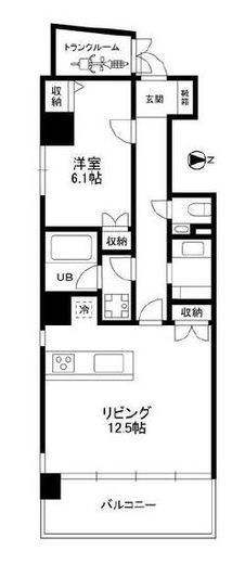 ココスペース麻布十番 801 間取り図
