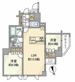 クレヴィア文京関口 2階 間取り図