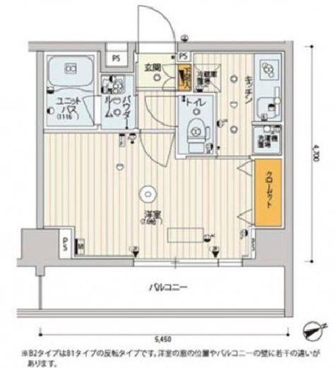 スカイコートパレス芝浦 2階 間取り図